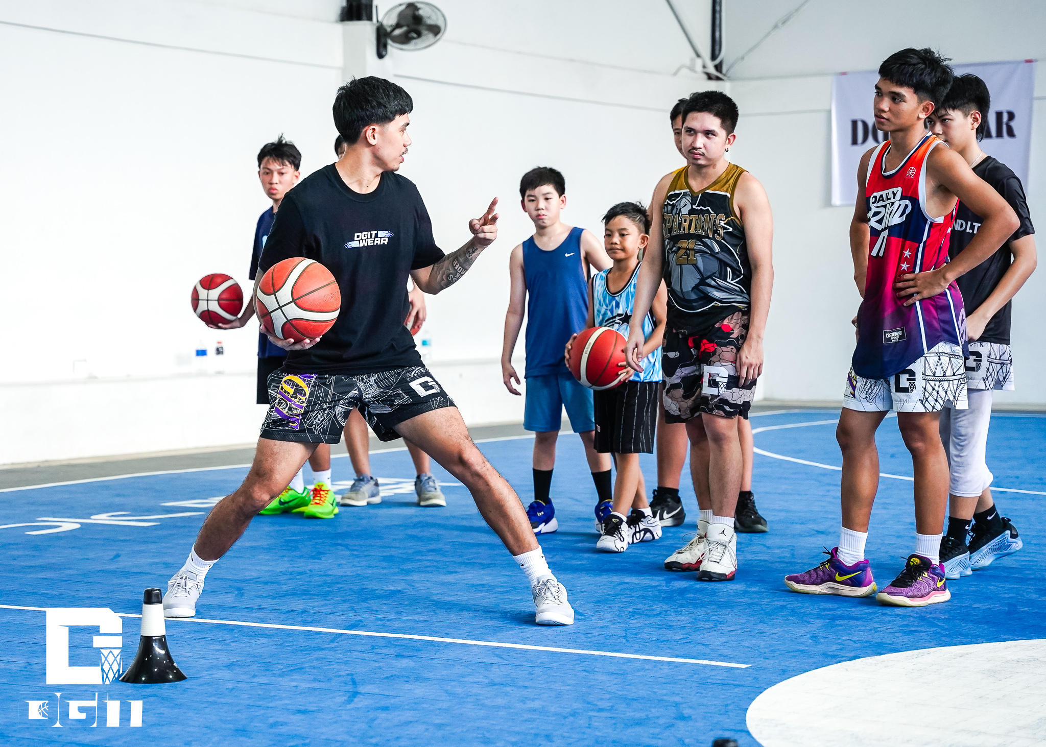 DGIT basketball drill with young athletes