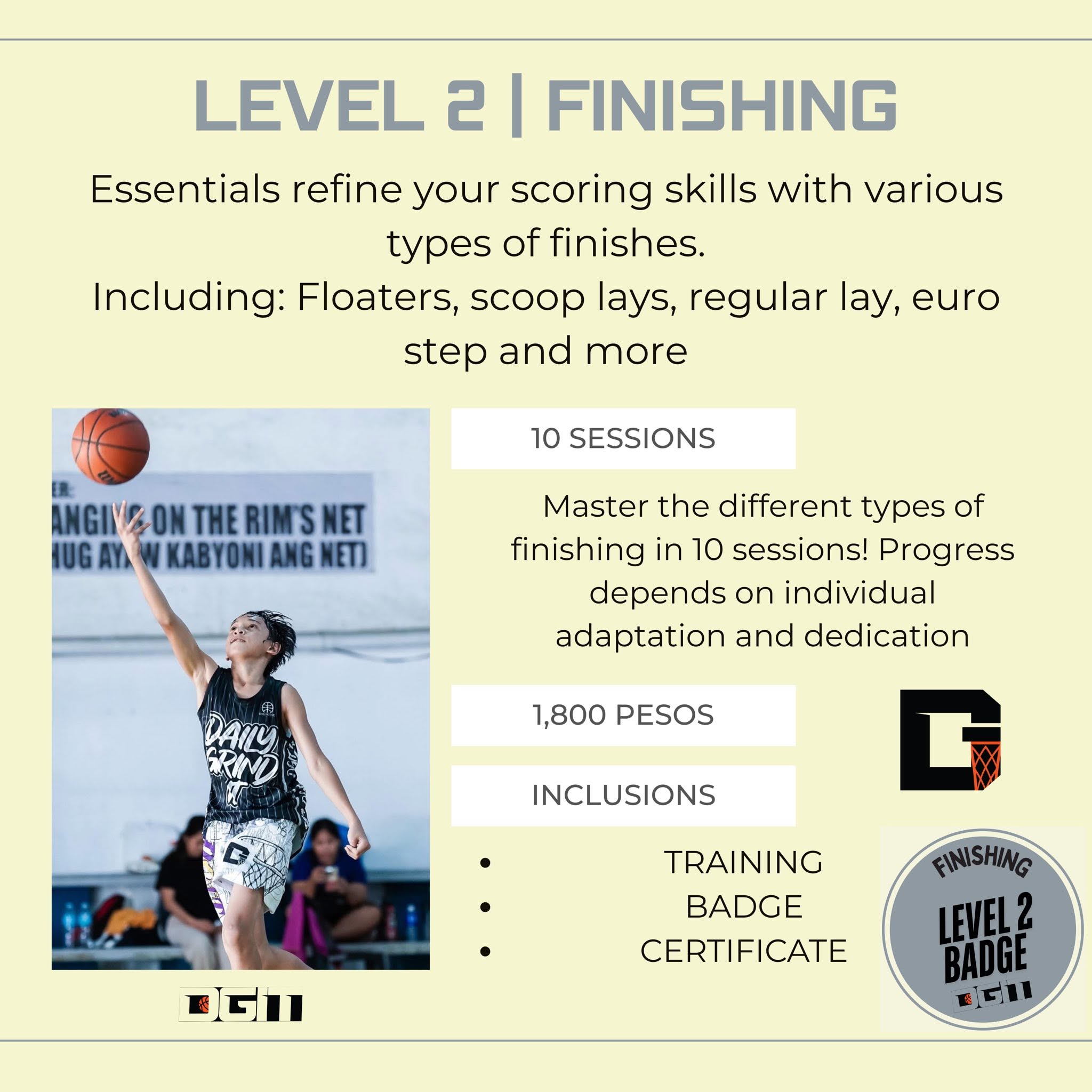 DailyGrindIT Level 2 Finishing course information