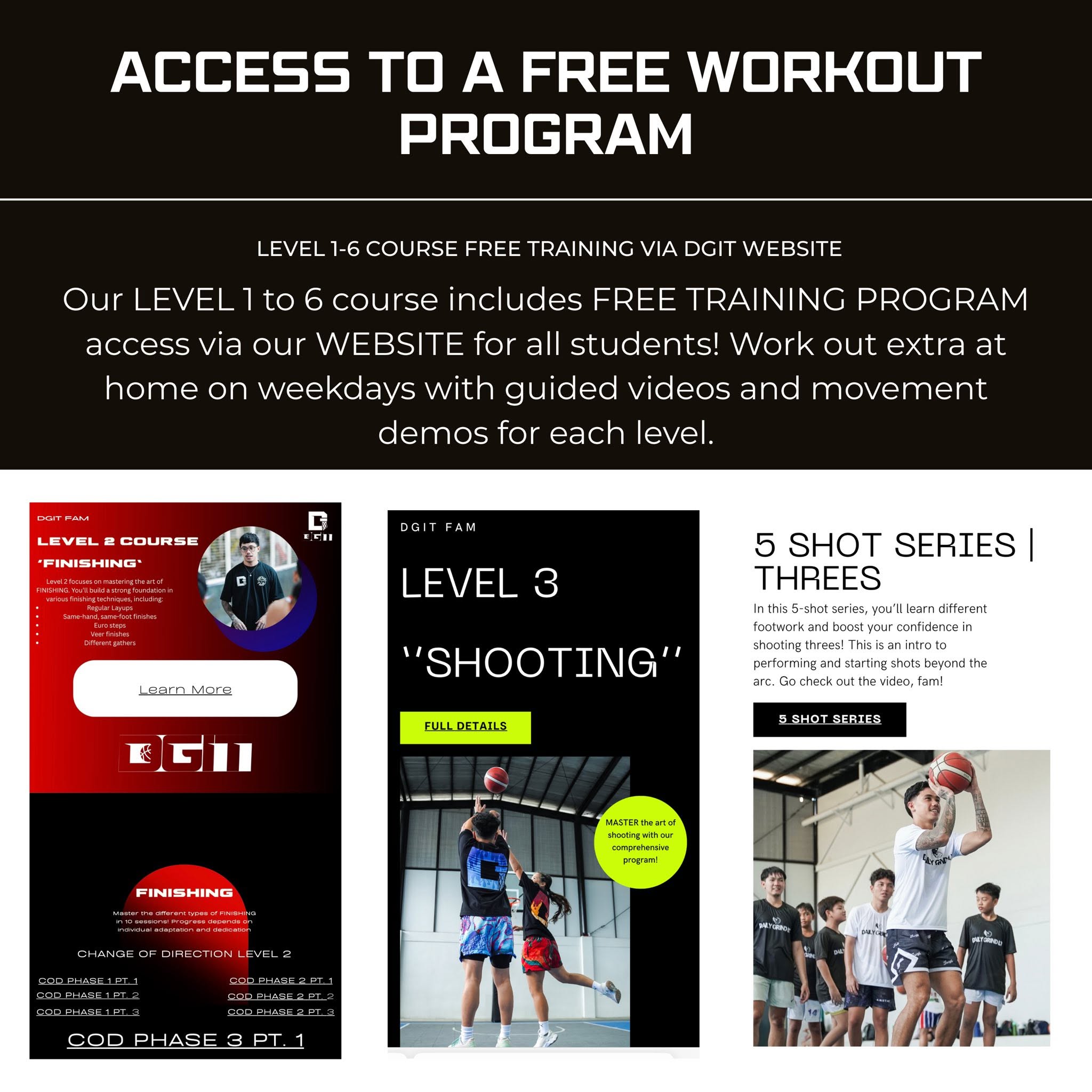 DailyGrindIT free workout program access for Levels 1 through 6