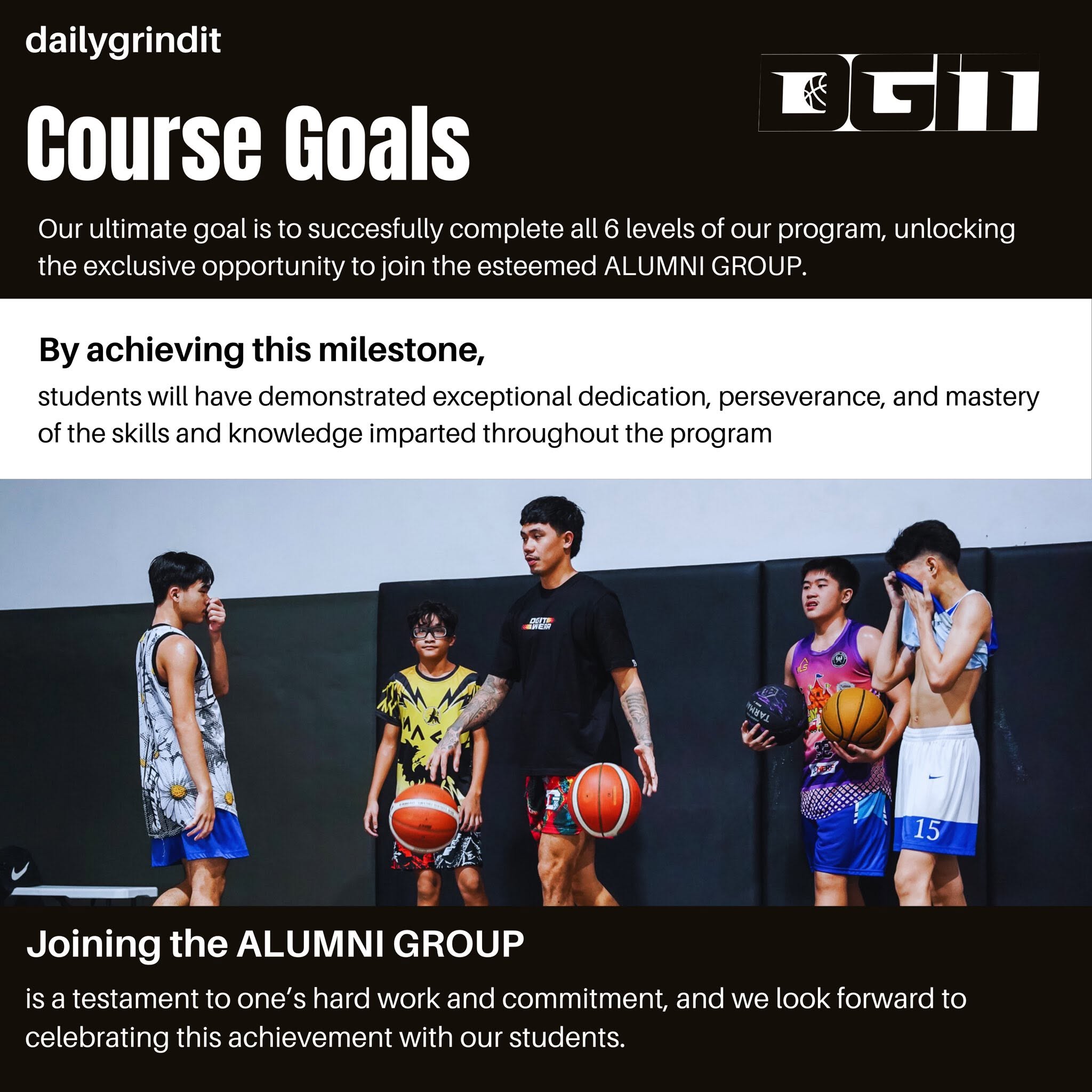 DailyGrindIT Weekend Course goals and Alumni Group information