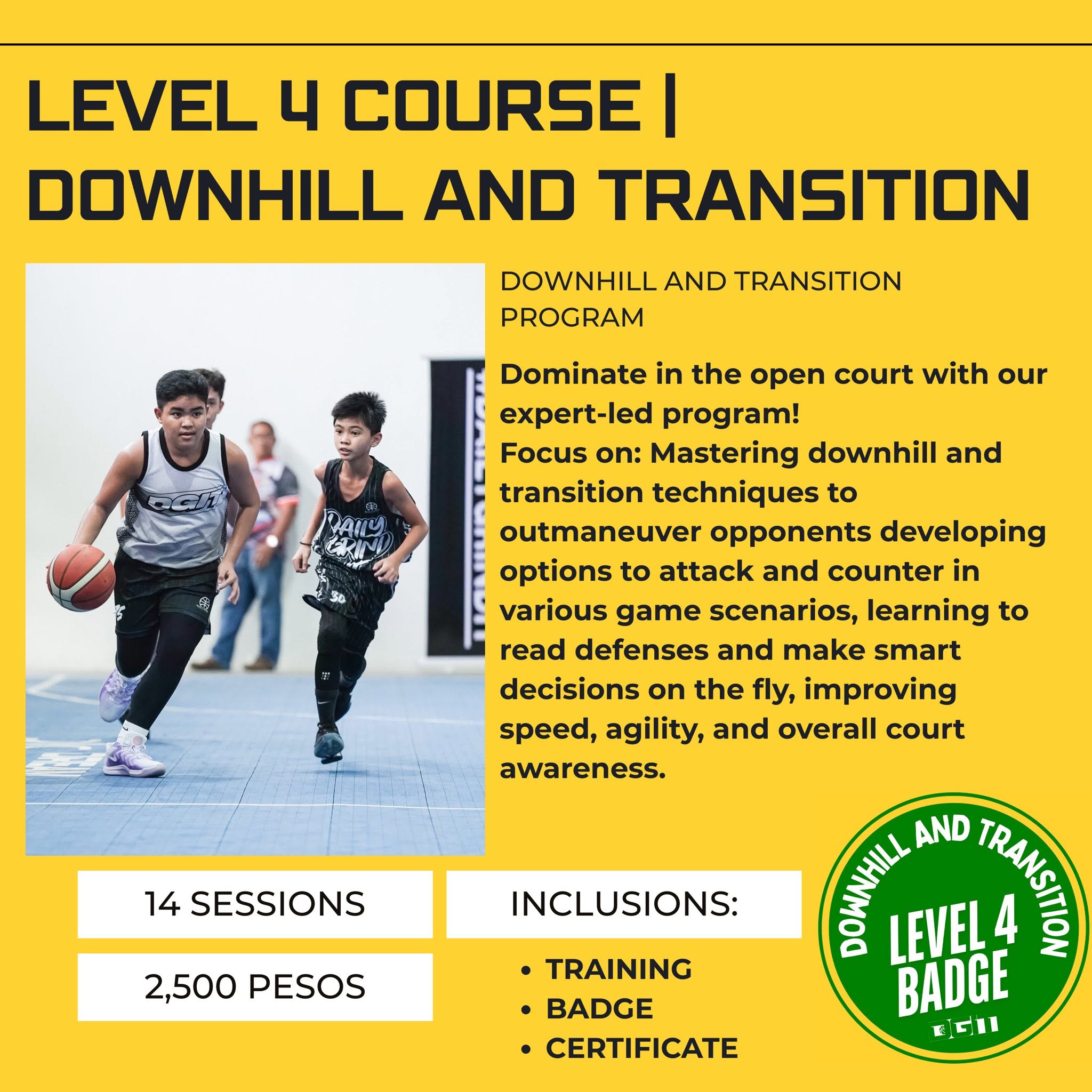 DailyGrindIT Level 4 Downhill and Transition course information