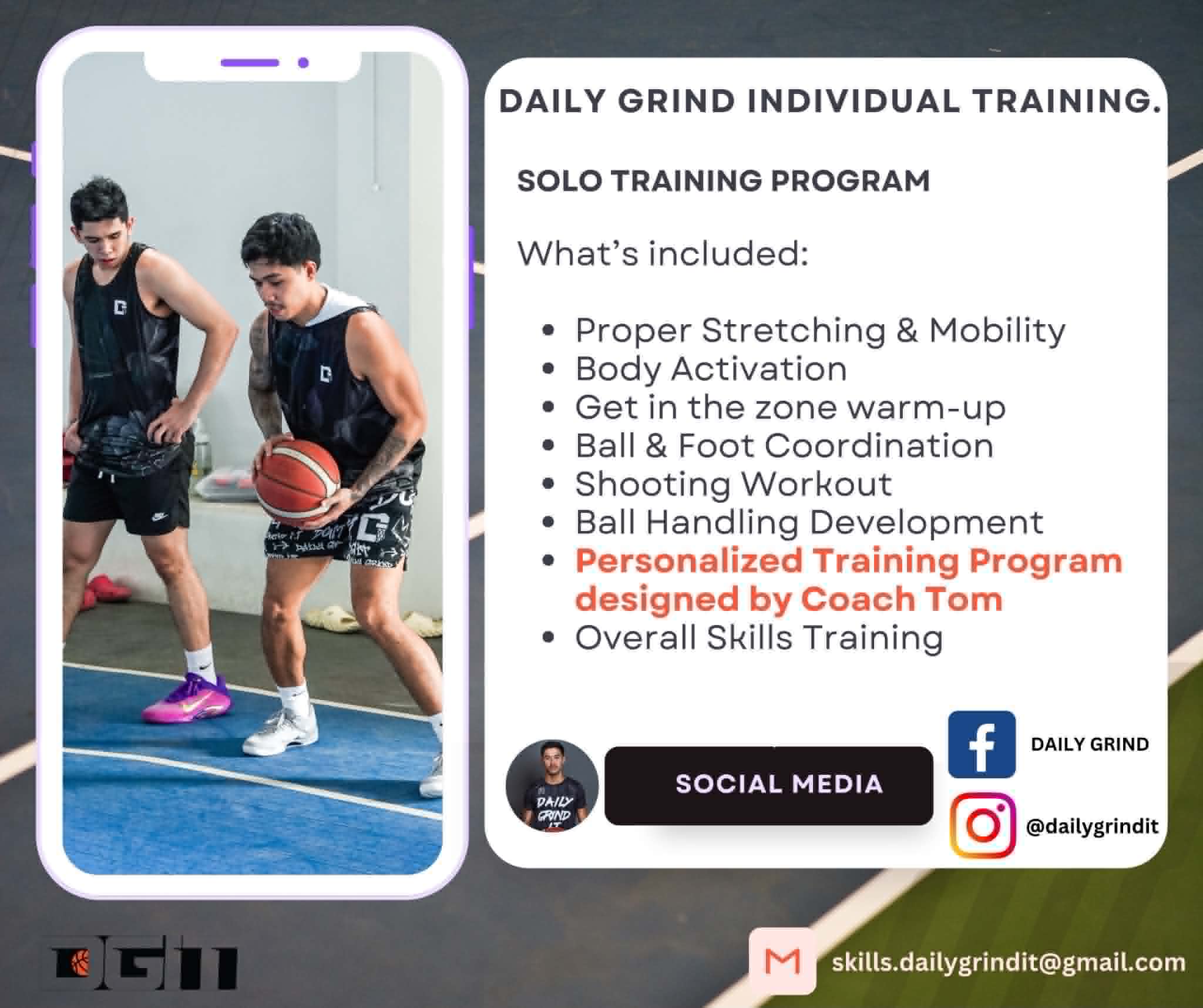 Solo Training program overview and inclusions